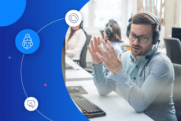 Screenshot des neuen Helpdesk-Formulars auf einem Monitor